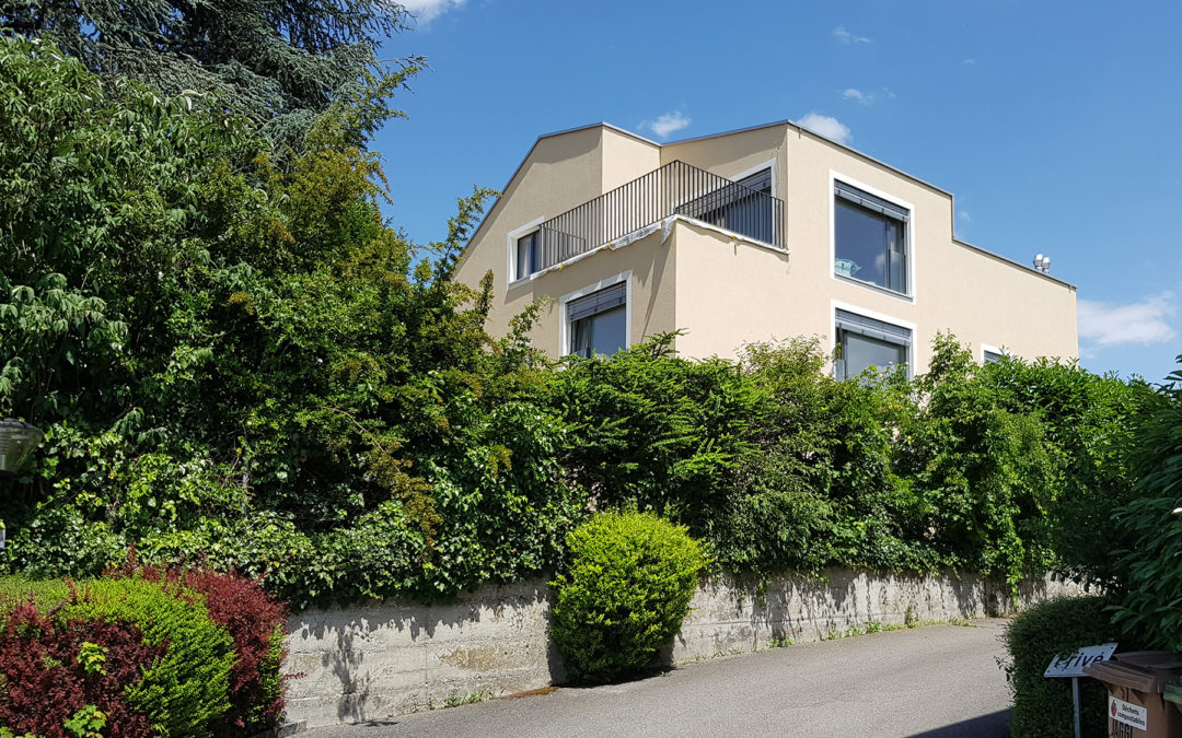 La façade se dévoile – maison plurifamilliale